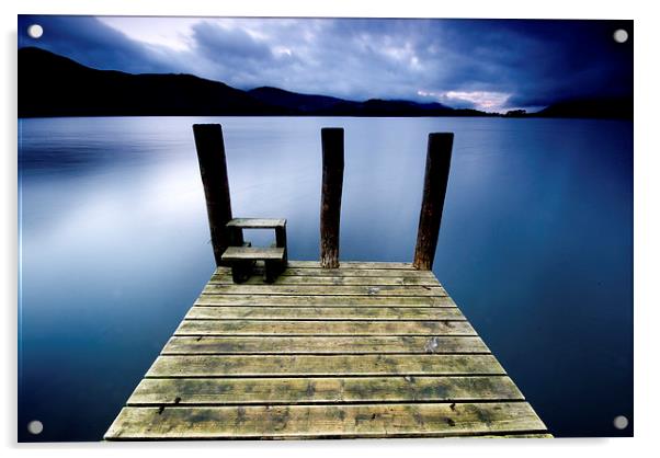 The Jetty on Derwentwater Acrylic by Dave Hudspeth Landscape Photography