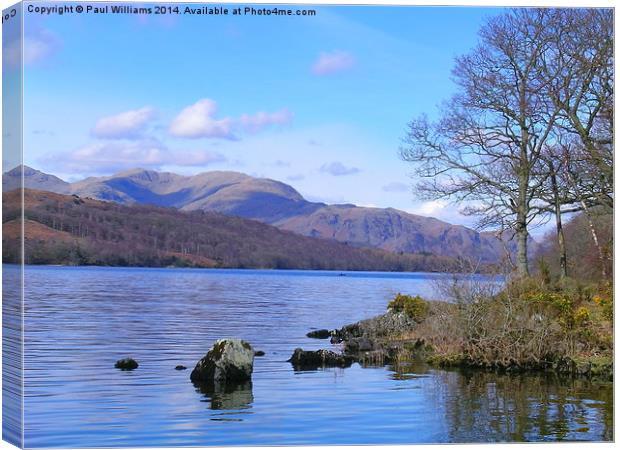 Coniston Water in Cumbria Canvas Print by Paul Williams