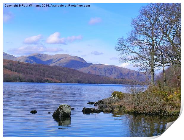 Coniston Water in Cumbria Print by Paul Williams