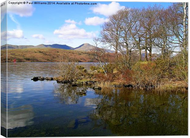 Early Spring on Coniston Water Canvas Print by Paul Williams