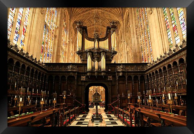 Kings College Chapel Choir & Organ Framed Print by Stephen Stookey
