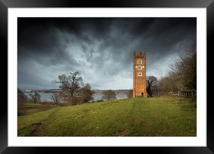 Freston Tower Framed Mounted Print by Julian Mitchell