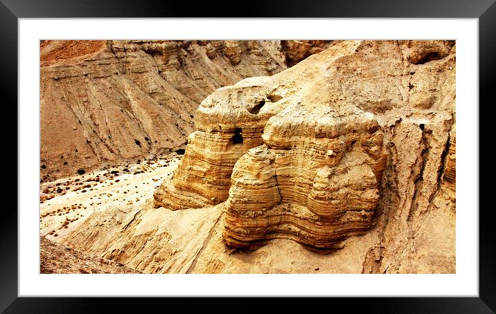 Qumran Cave #4 -- Dead Sea Scrolls Discovery Framed Mounted Print by Stephen Stookey