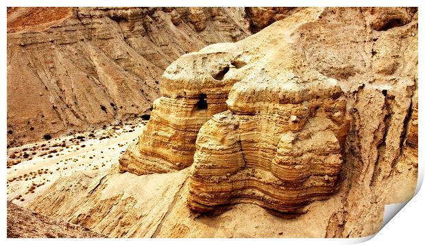Qumran Cave #4 -- Dead Sea Scrolls Discovery Print by Stephen Stookey