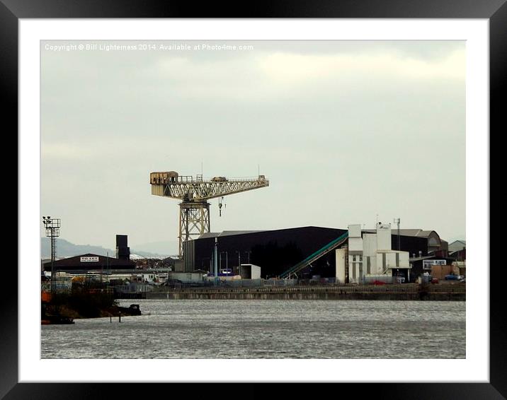 Industrial River Clyde , Glasgow Framed Mounted Print by Bill Lighterness