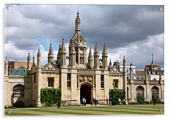 Kings College Gatehouse Acrylic by Stephen Stookey