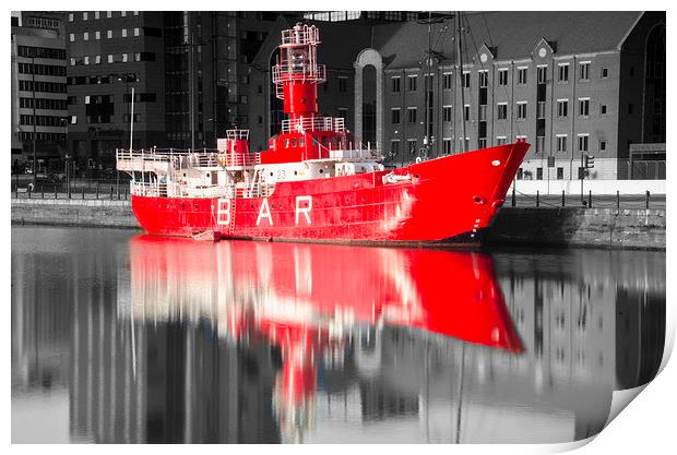 Red BAR Boat Print by Steve Buck