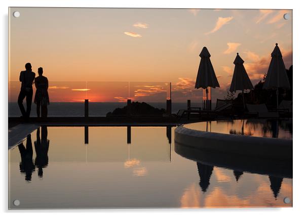 Sunset in Corfu Acrylic by Graeme Raffan