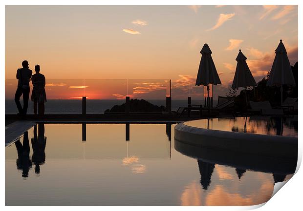 Sunset in Corfu Print by Graeme Raffan