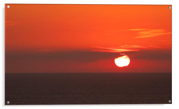 Sunset in Corfu Acrylic by Graeme Raffan
