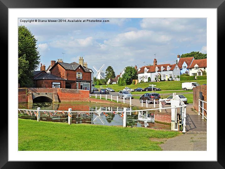 Finchingfield Essex Framed Mounted Print by Diana Mower