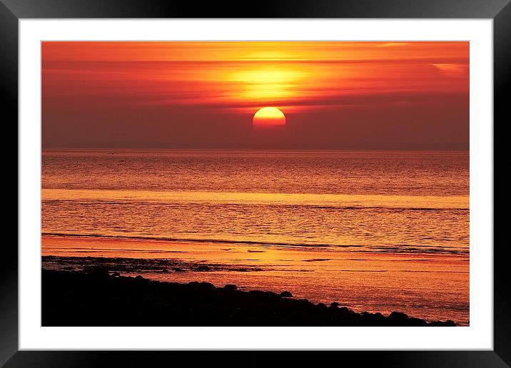 Clevedon Sunset Framed Mounted Print by Pete Moyes