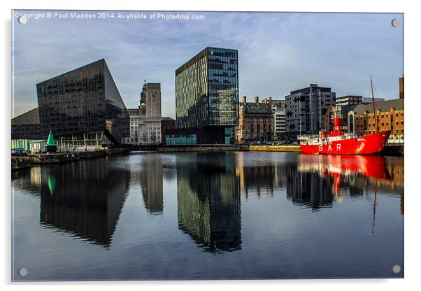 Canning dock - Liverpool Acrylic by Paul Madden