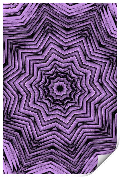 Purple abstract 5 Print by Ruth Hallam