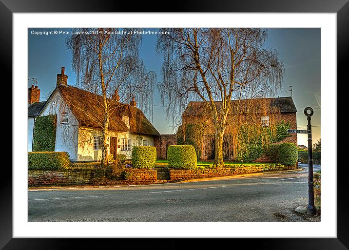 Eaton a Cheshire Village at sunset Framed Mounted Print by Pete Lawless