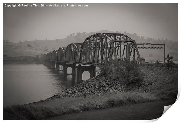 Bethanga Bridge, Albury, NSW Print by Pauline Tims