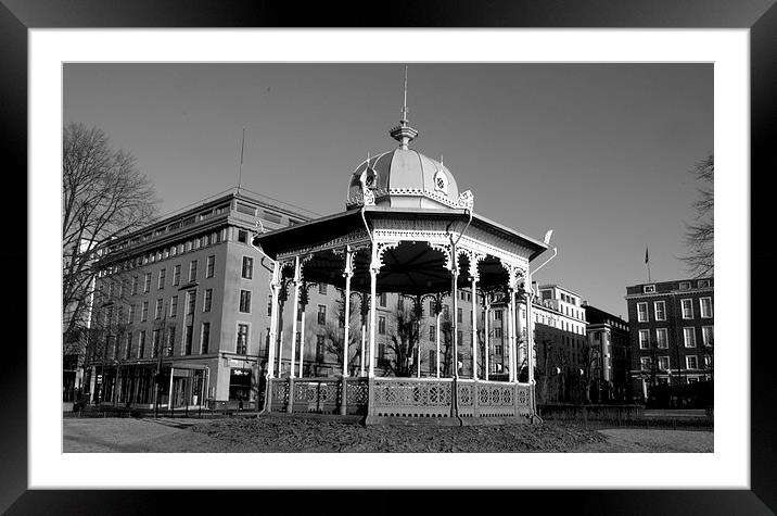 The old band stand Bergen Framed Mounted Print by John Boekee