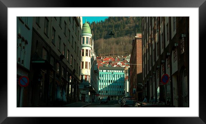 Bergen Norway Framed Mounted Print by John Boekee