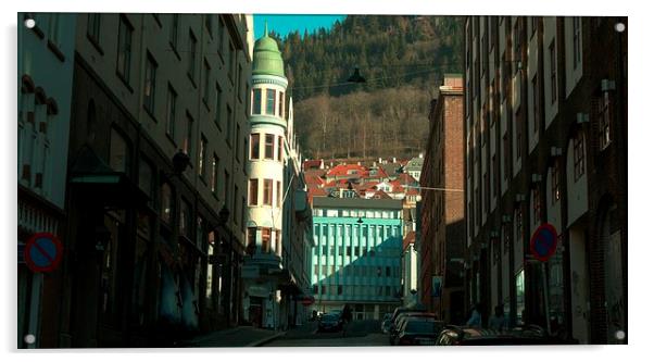 Bergen Norway Acrylic by John Boekee