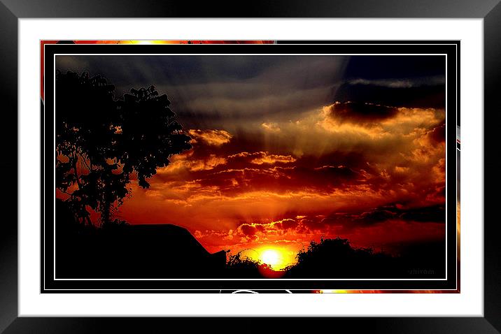 Amusing Sunset Framed Mounted Print by Shivam das
