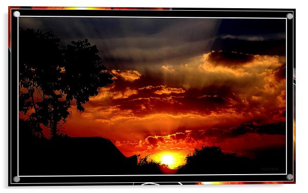 Amusing Sunset Acrylic by Shivam das