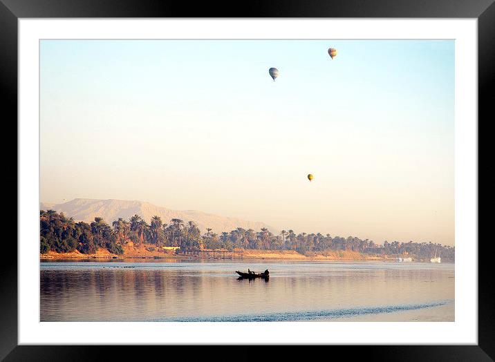Dawn in Luxor Framed Mounted Print by Jacqueline Burrell