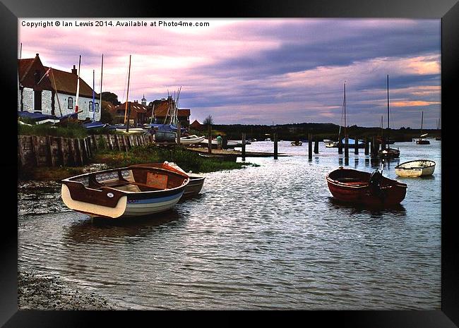 Evening at Burnham Overy Staithe Framed Print by Ian Lewis