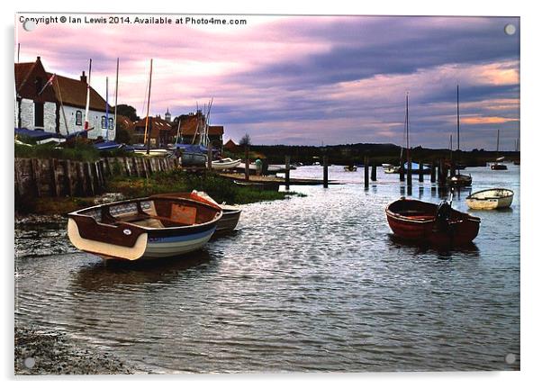 Evening at Burnham Overy Staithe Acrylic by Ian Lewis