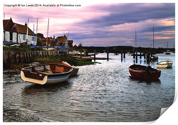 Evening at Burnham Overy Staithe Print by Ian Lewis