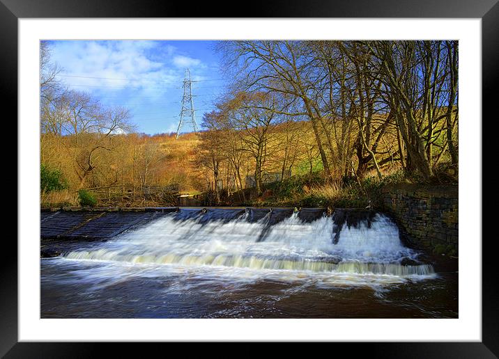Old Park Weir, River Don, Sheffield Framed Mounted Print by Darren Galpin