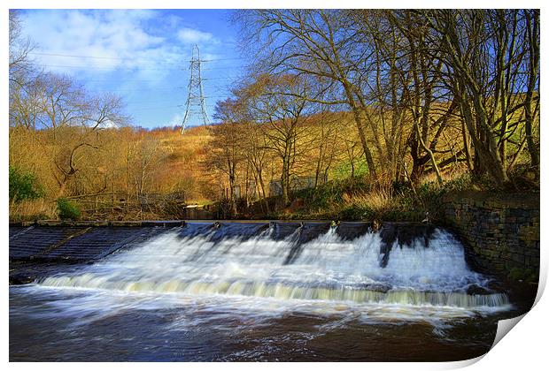 Old Park Weir, River Don, Sheffield Print by Darren Galpin