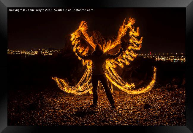 Angel of Fire Framed Print by Jamie Whyte
