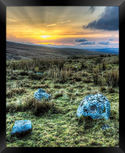 Brecon Beacons at Sunrise Framed Print by Simon West