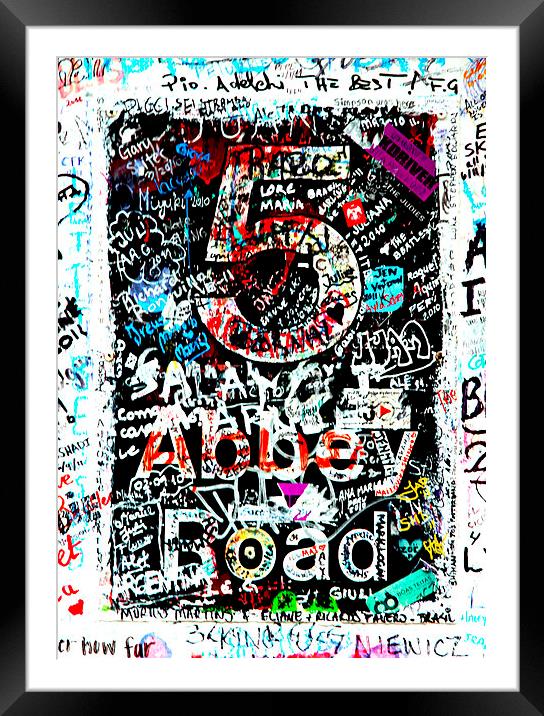 Abbey Road Graffiti Framed Mounted Print by Stephen Stookey