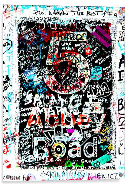 Abbey Road Graffiti Acrylic by Stephen Stookey