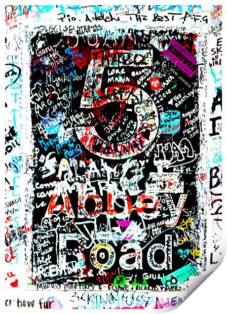 Abbey Road Graffiti Print by Stephen Stookey