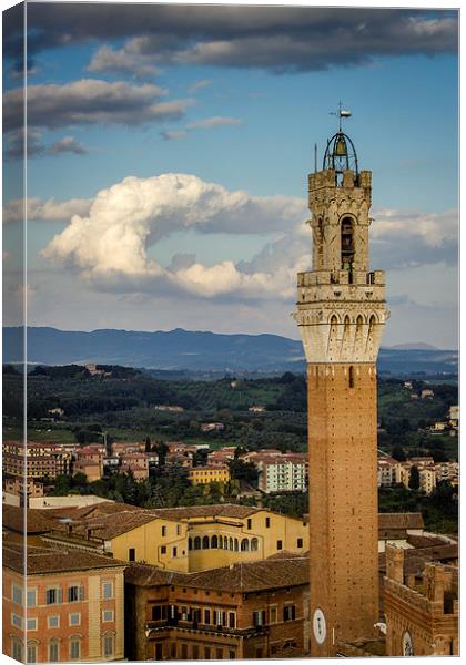 Torre Del Mangia - Siena Italy Canvas Print by Andy McGarry