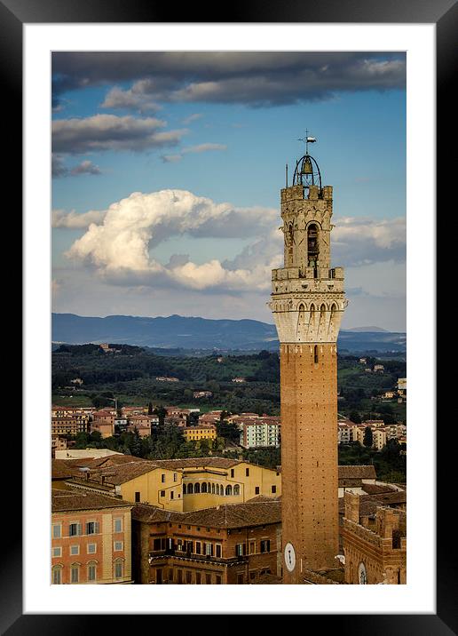Torre Del Mangia - Siena Italy Framed Mounted Print by Andy McGarry