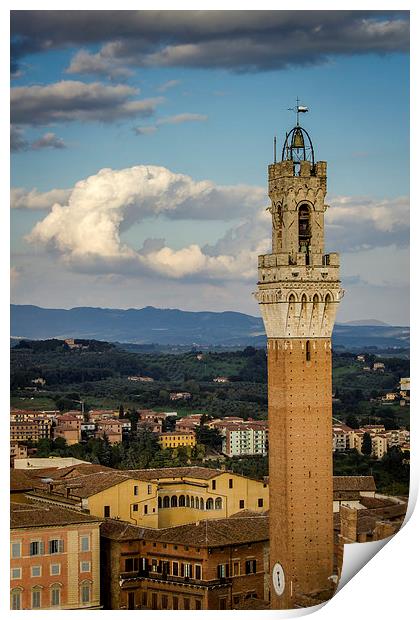 Torre Del Mangia - Siena Italy Print by Andy McGarry