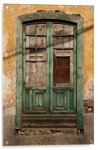 Shoddy Green Window Acrylic by James Lavott
