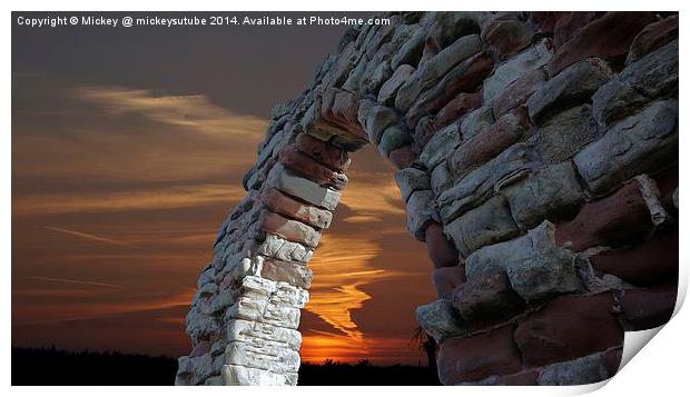 Gothic Arch Sunset Print by rawshutterbug 