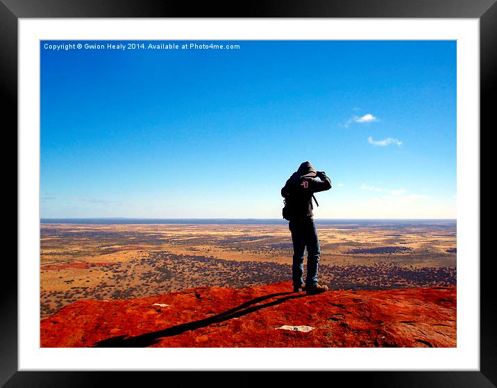 Summit of Uluru Framed Mounted Print by Gwion Healy