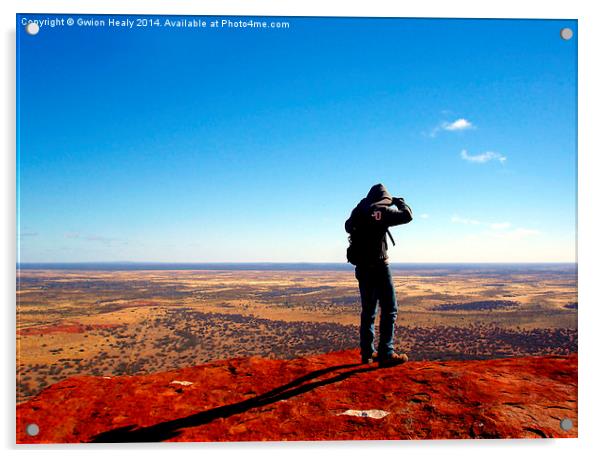 Summit of Uluru Acrylic by Gwion Healy