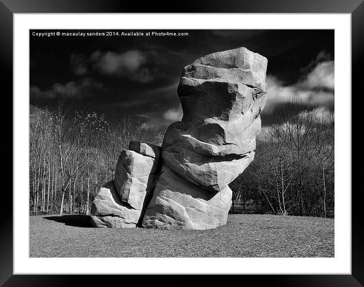 Rock face Framed Mounted Print by macaulay sanders