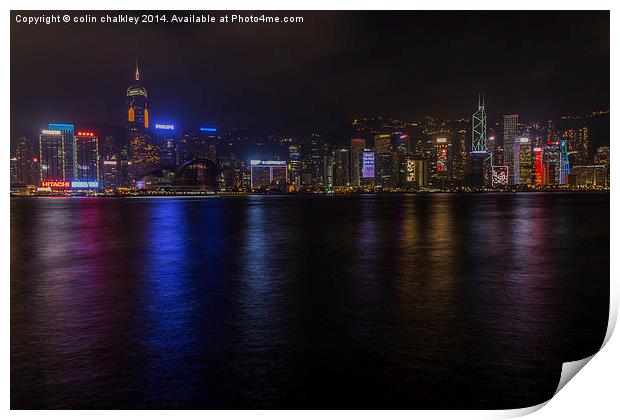 Hong Kong Skyline Print by colin chalkley