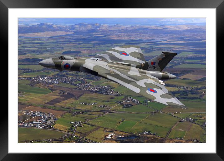 Vulcan Bomber XJ824 Scotland Framed Mounted Print by Oxon Images