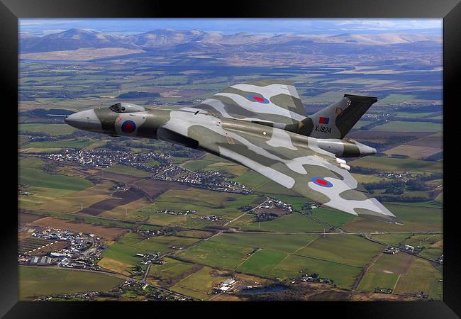 Vulcan Bomber XJ824 Scotland Framed Print by Oxon Images