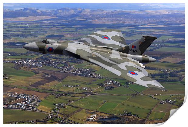 Vulcan Bomber XJ824 Scotland Print by Oxon Images