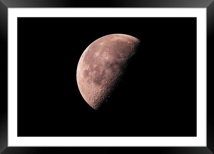 Third Quarter July Moon Framed Mounted Print by Aprill Harper