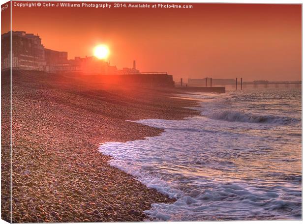 Brighton Seafront Sunrise 1 Canvas Print by Colin Williams Photography